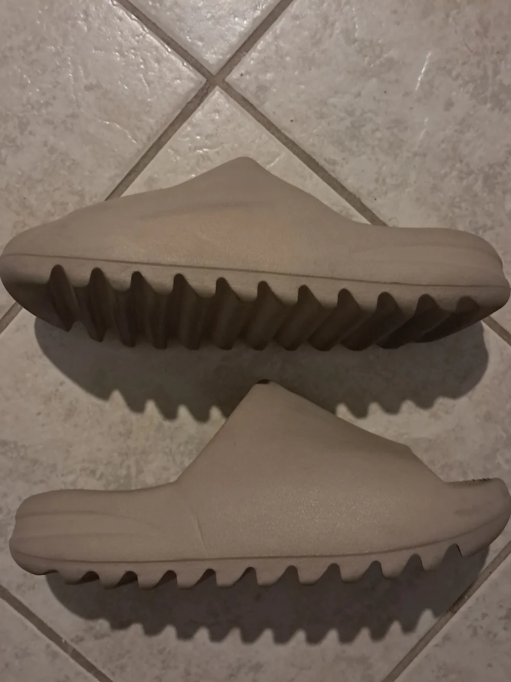 Yeezy Kids Slide Sandals in Taupe